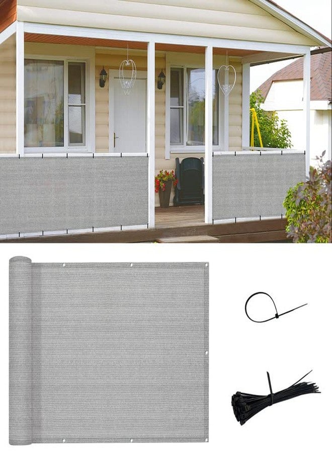 SUNNY GUARD 3'x16' Brown Grey Balcony Deck Privacy Screen Fence, Apartments Railing, Heavy Duty Wind Block Screen for Outdoor,Backyard,Patio,Porch Privacy（We Make Custom Sizes） - Image 1